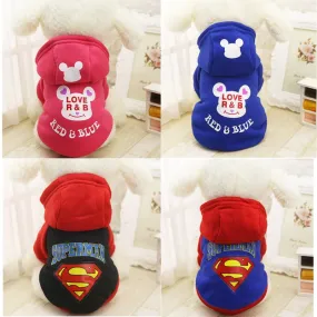 Superhero Logo Printed Dog's War Hoodies