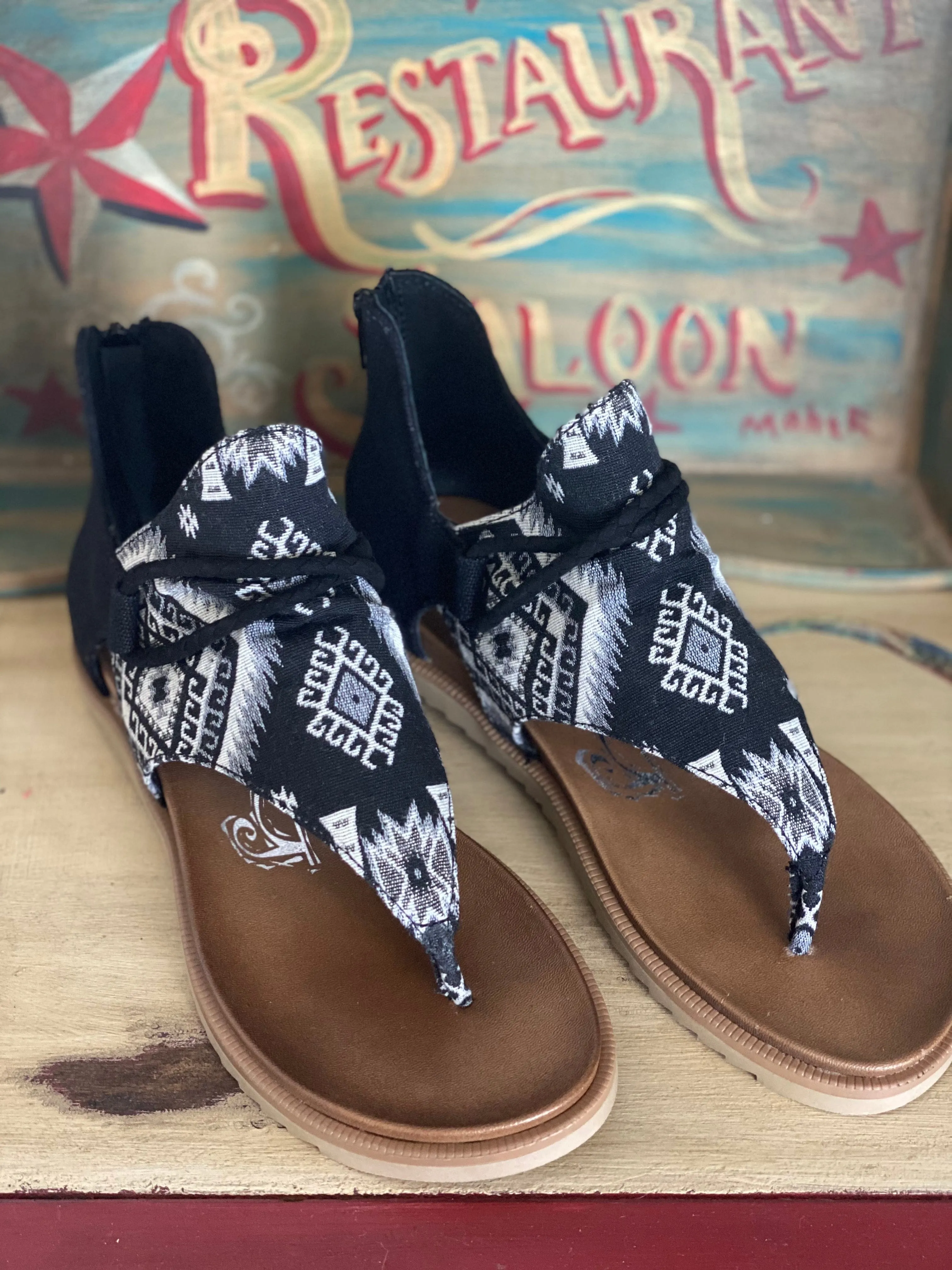 The Black & White Cinco Fiesta Sandal