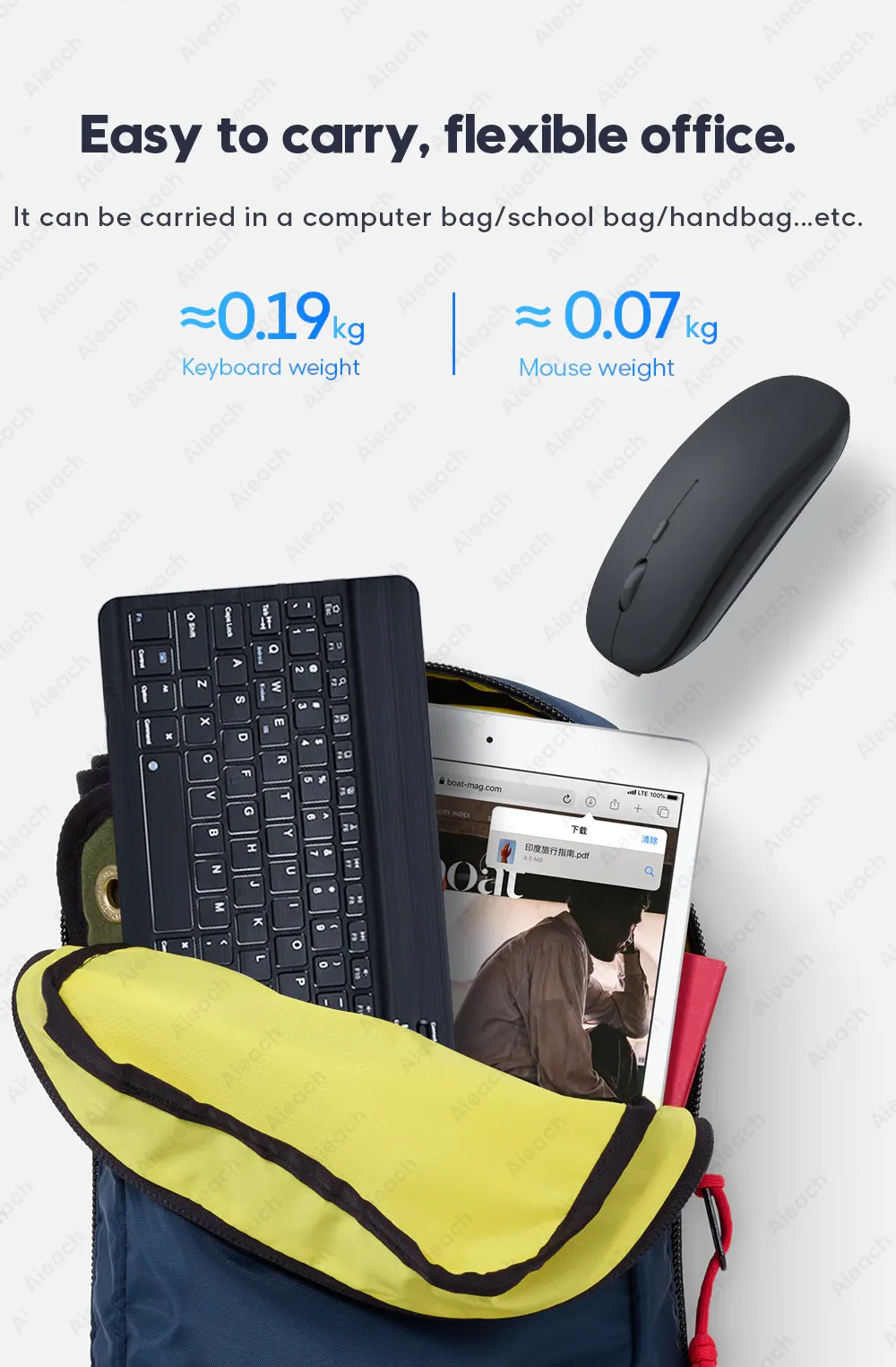 Wireless Bluetooth Keyboard & Mouse Set